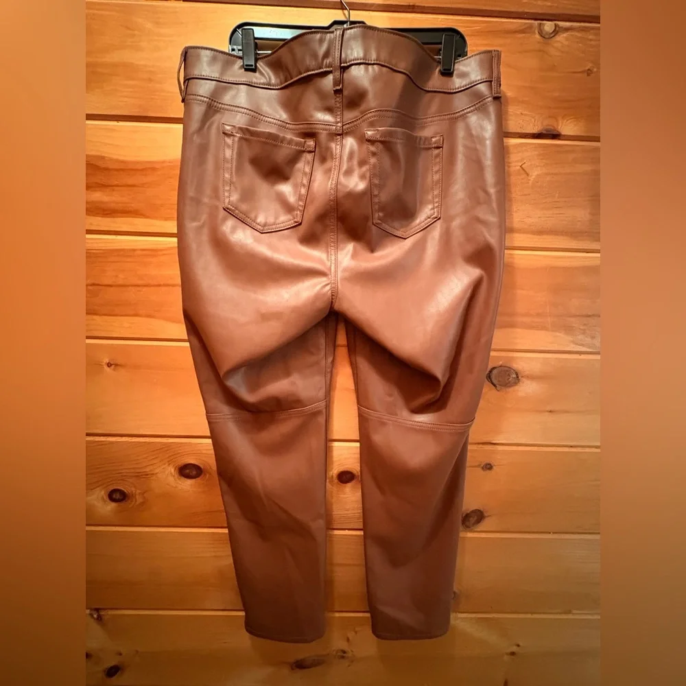 Torrid Perfect Skinny Faux Leather Mid Rise Pant in Color Rootbeer size 16R